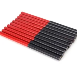 Tømrerblyanter sæt - 10 røde blå 2-kernede sekskantede 2-hovedede markeringsværktøjer til gør-det-selv træbearbejdning Hot