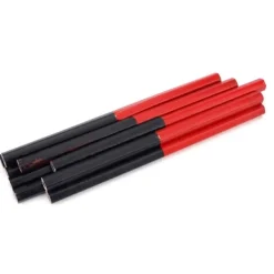 Tømrerblyanter sæt - 10 røde blå 2-kernede sekskantede 2-hovedede markeringsværktøjer til gør-det-selv træbearbejdning Hot