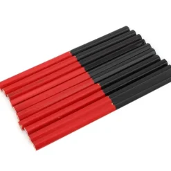 Tømrerblyanter sæt - 10 røde blå 2-kernede sekskantede 2-hovedede markeringsværktøjer til gør-det-selv træbearbejdning Hot