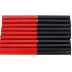 Tømrerblyanter sæt - 10 røde blå 2-kernede sekskantede 2-hovedede markeringsværktøjer til gør-det-selv træbearbejdning Hot