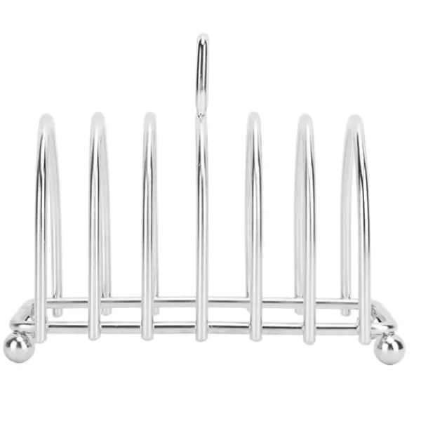 Brødkasser & Brødposer>Toaststativ i rustfrit stål Let at rengøre Vintage rustfast toastbrødstativholder til bagestil 3 6,3x2,5in