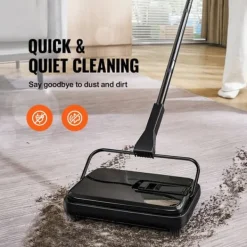 Tæppefejemaskine til hjemmekontor, 7,87" fejebredde. Manuel, ikke elektrisk. 300 ml affaldsbeholder. Ideel til trægulve og kæledyrshår. Best