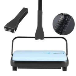 Tæppefejer, 112x23x16 cm, Blå, manuel rengøringsredskab Outlet