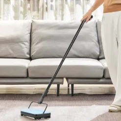 Tæppefejer, 112x23x16 cm, Blå, manuel rengøringsredskab Outlet