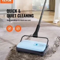 Tæppefejer, 112x23x16 cm, Blå, manuel rengøringsredskab Outlet