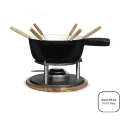 Fonduesæt>Traditionellt fondueset - LIVOO - MEN426N - 2,6L - 6 personer - Emaljerat gjutjärn - 6 gafflar - Caquelon lämplig för alla värmekällor