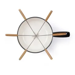 Fonduesæt>Traditionellt fondueset - LIVOO - MEN426N - 2,6L - 6 personer - Emaljerat gjutjärn - 6 gafflar - Caquelon lämplig för alla värmekällor