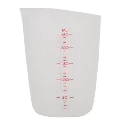 Transparent blød silikone målebæger Visuel semipermeabel mælkekop (250 ml) Hot