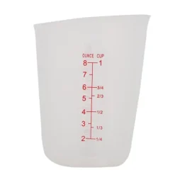 Transparent blød silikone målebæger Visuel semipermeabel mælkekop (250 ml) Hot