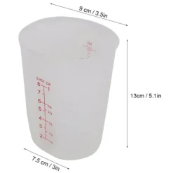 Transparent blød silikone målebæger Visuel semipermeabel mælkekop (250 ml) Hot