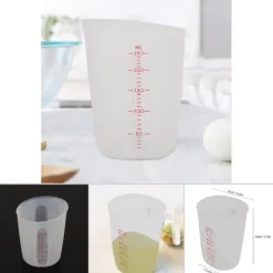 Transparent blød silikone målebæger Visuel semipermeabel mælkekop (250 ml) Hot