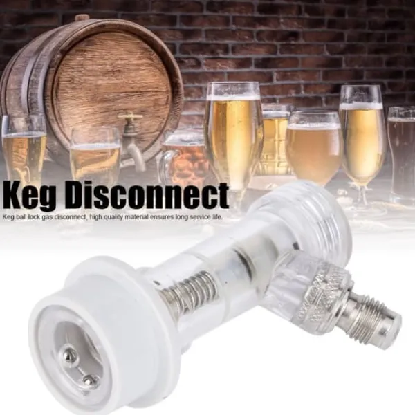 Ølhaner>Transparent kuglelås-tøndeafbryder med indvendig kontraventil Øltøndeforbindelsestilbehør