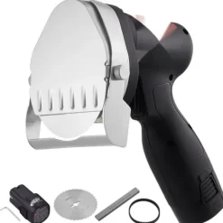 Trådløs elektrisk shawarma kniv til kebab og doner - 2 skarpe blade til nemt kødskæring. Discount