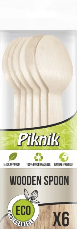 Træskeer, 6 stk., Picnic Best