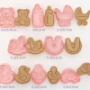 Udstikkere med stempel BØRN BABY forme 8 stk.