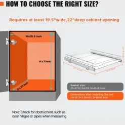 Udtrækkelig skabsorganisator, 43,2x53,3x6,4 cm, sølv, forkromet stål opbevaring Online