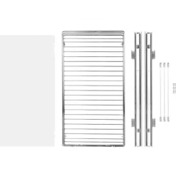 Udtrækkelig skabsorganisator, 30,5x43,2 cm, sølv, opbevaring i forkromet stål Clearance