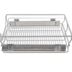 Udtrækkelige trådkurve 2 stk. Sølvfarvet 600 mm - Trådkurv - Trådkurve - Home & Living