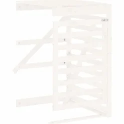 Tilbehør Til Affaldshåndtering>Udvidelse til skraldespandsskjuler i massivt fyrretræ | Farve: Hvid