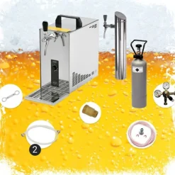 Under-counter fadølsanlæg, PYGMY 25 LE, 1-sidet tør køler, 30 liter/h, inkl. Dispenser, Green Line, KEG:Type M Discount