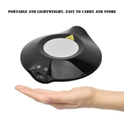 USB-drevet dobbeltfunktionel kaffekoppebakke - isoleret måtte til kolde og varme drikke (sort) Hot