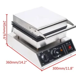 Vaffeljern>Vaffeljern, 1750W effekt, justerbar temperaturkontrol,Sølv