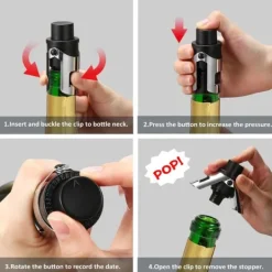 Vakuum Cork til Champagne - Champagne lukning med pumpe Outlet