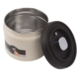 Vakuumforseglet kaffebeholder i 304 rustfrit stål, lufttæt opbevaringsbeholder til kaffebønner, te, nødder, 1100 ml, beige Online