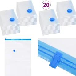 Vakuumposer til opbevaring af tøj 120x70 cm 20 stk. - Vakuumpose - Vakuumposer - Home & Living Online