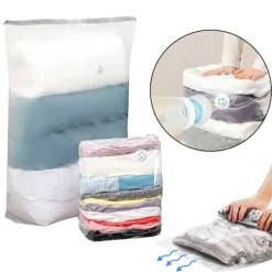 Vakuumposer til tøj, puder, dyner - ingen pumpe kræves! Online