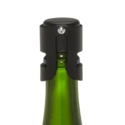 Vakuumprop i rustfrit stål med forseglingsfunktion til champagneflasker - Svart Best