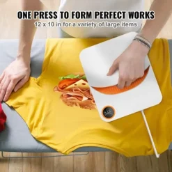 Damppresser>Varmepresser 12 x 10 til bærbar brug – Easy Press sublimationstransfer til DIY T-shirt. Perfekt til kreative projekter!