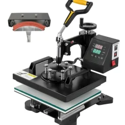 Damppresser>Varmepresser, 10x12 tommer / 25x30 cm, 2-i-1 Clamshell Sublimationstransferprinter med Teflonbelægning, digital præcis varme