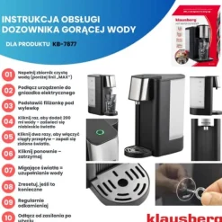 Varmtvandsdispenser fordeler 2,5L KLAUSBERG KB-7877 Best