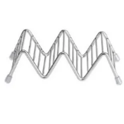 Tilbehør Til Madservering>V-formet tacoholder i rustfrit stål til majs- og forårsruller - 2-3 gitre - 6,3x13,5x4,5 cm