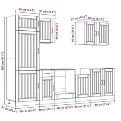 vidaXL Monteringsfärdiga Kök & Pentryn><noscript><img width=