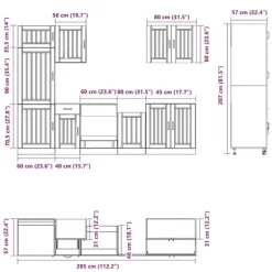 vidaXL Monteringsfärdiga Kök & Pentryn><noscript><img width=