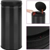 vidaXL affaldsspand med sensor 80 l kulstofstål sort - Affaldsspande & papirkurve Online
