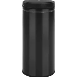 vidaXL affaldsspand med sensor 80 l kulstofstål sort - Affaldsspande & papirkurve Online