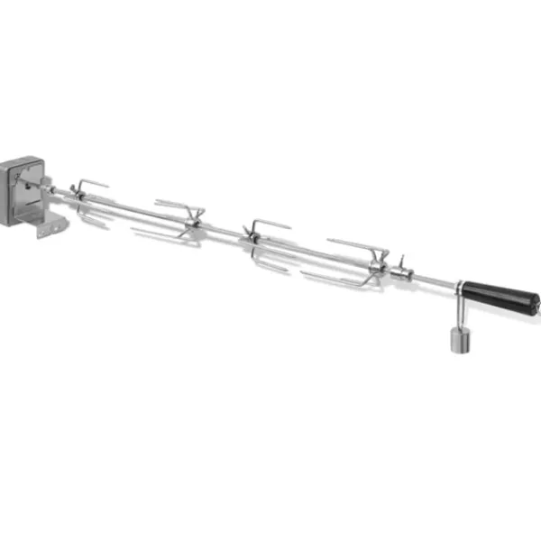 vidaXL Griller>BBQ-rotisseriespyd med motor stål 1000 mm