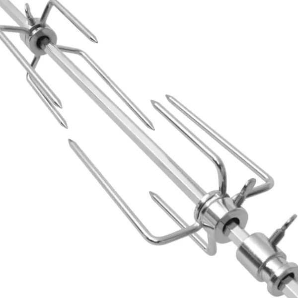 vidaXL Griller>BBQ-rotisseriespyd med motor stål 1000 mm