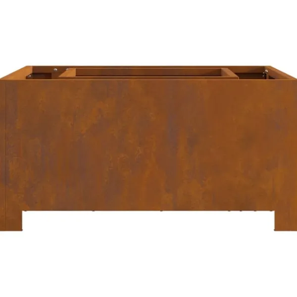 vidaXL Bålsted Brun 60 x 60 x 30 cm Forvitret stål Sale