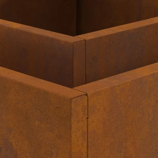 vidaXL Bålsted Brun 60 x 60 x 30 cm Forvitret stål Sale