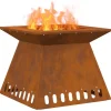 vidaXL Bålsted Brun 48 x 48 x 40 cm Forvitret stål