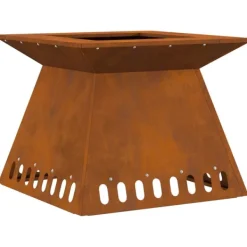 vidaXL Bålsted Brun 48 x 48 x 40 cm Forvitret stål