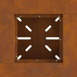 vidaXL Bålsted Brun 48 x 48 x 40 cm Forvitret stål