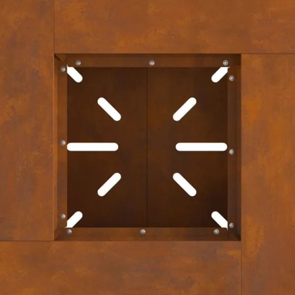 vidaXL Bålsted Brun 48 x 48 x 40 cm Forvitret stål