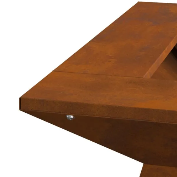 vidaXL Bålsted Brun 48 x 48 x 40 cm Forvitret stål