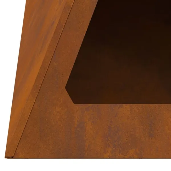 vidaXL Terrassevarmere>Bålsted Brun 50 x 50 x 51 cm Forvitret stål