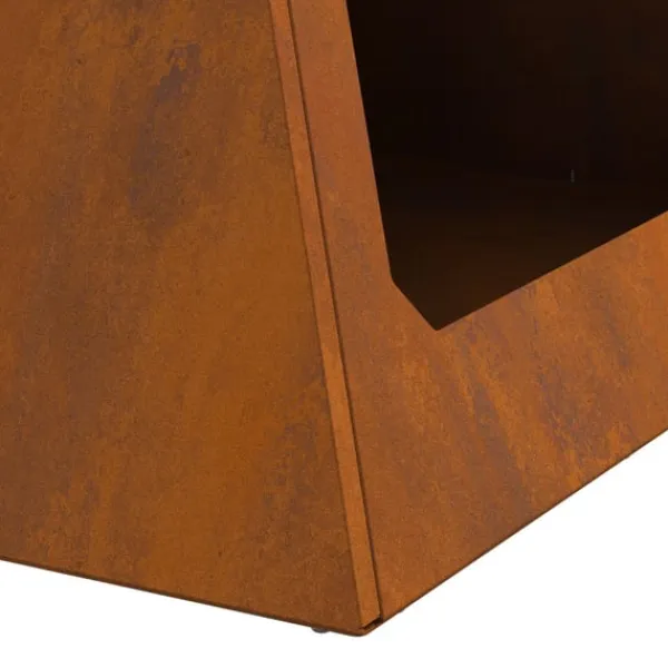 vidaXL Terrassevarmere>Bålsted Brun 50 x 50 x 51 cm Forvitret stål